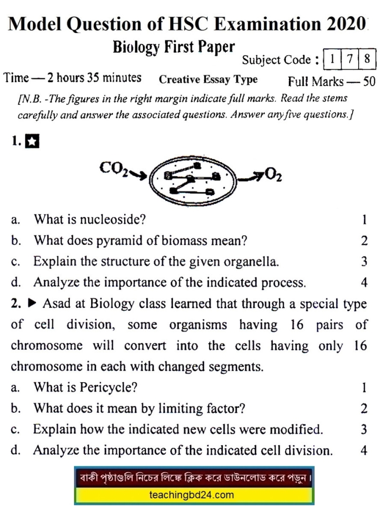 EV HSC Biology 1 Suggestion Question 2020-6